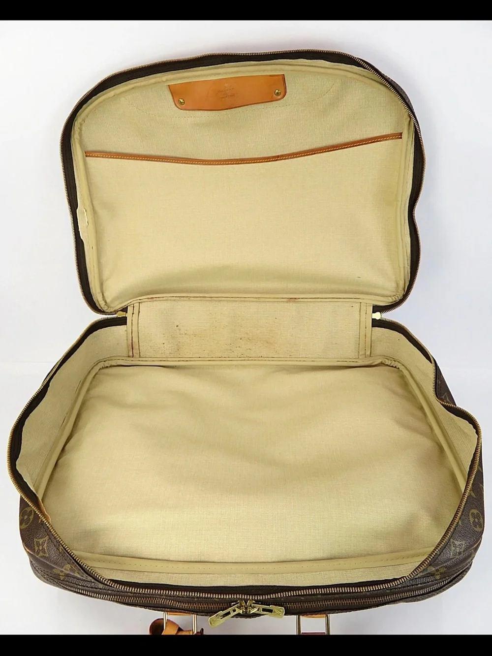 Louis Vuitton Brown Monogram Leather Trim Briefcase